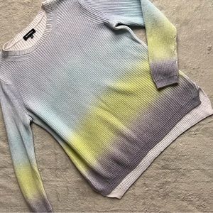 525 America Shaker Ombre Pastel Pullover Knit Sweater Blue Mist XS